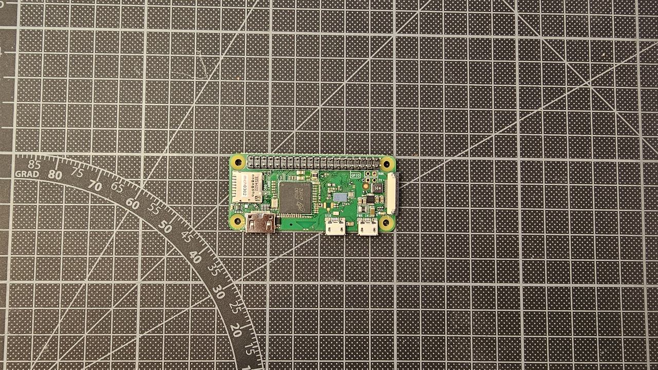 Raspberry Pi Zero W with its pin header