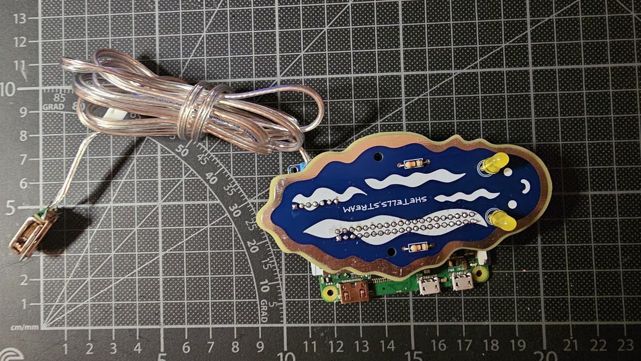 The assembled electronics, seen from the top